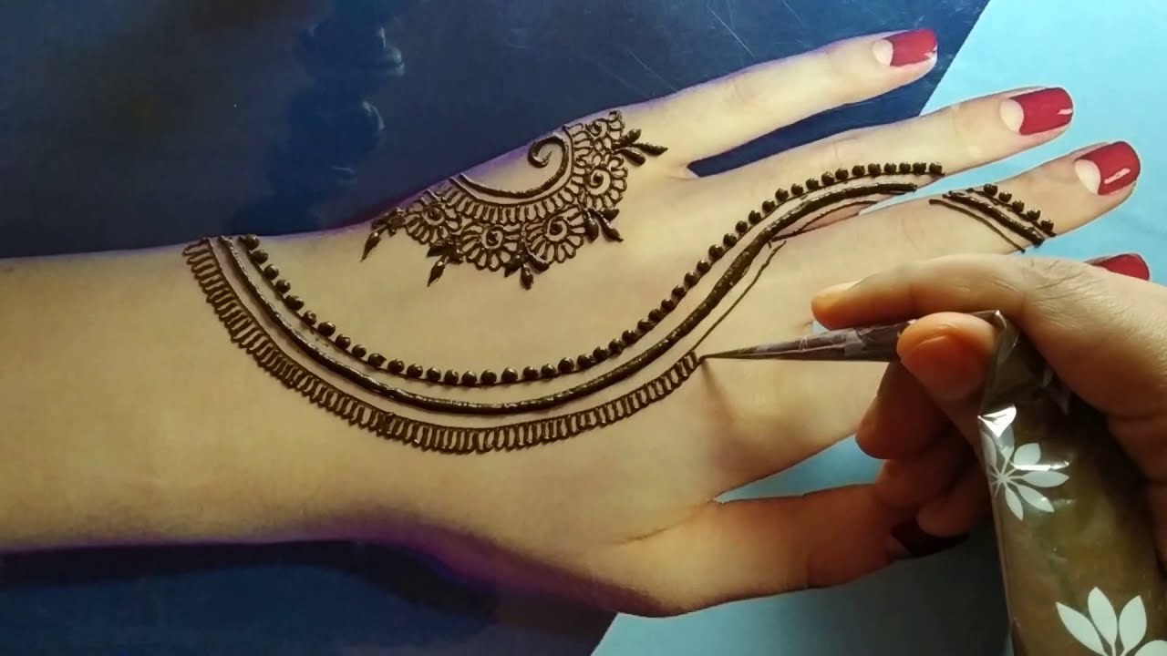 The Most Popular Mehandi Design of Summer 2020 TUTORIAL || Ridah Henna ...