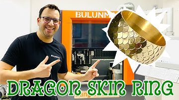 I made a DRAGON SKIN GOLD RING with Jewelry CNC Machine