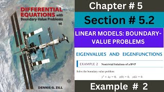 CH # 5 || Section # 5.2 || Example # 2 || LINEAR MODELS: BOUNDARY-VALUE PROBLEMS || ODE