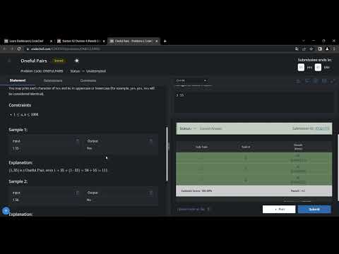 Oneful Pairs || CodeChef Starters 92 || CodeChef Contest
