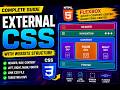 Master External CSS &amp; Flexbox Layout | Complete Website Structure Tutorial