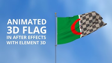 3d flag inside After effects (test 01)