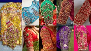 Bridal Heavy Maggam Work Blouse Designsaari Style Work Designslatest Blouse Design