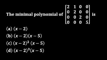 02 minimal polynomial in linear algebra cuet pg mathematics 2023 entrance exam Kerala PSC 2018 HSST