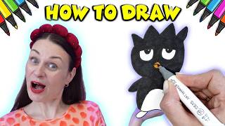 How to draw  easy step by step Badtz-Maru The Adventures of Hello Kitty & Friends