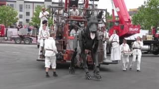 Giant puppet dog Xolo,   Montreal 2017