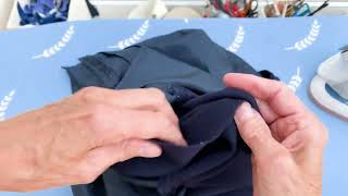 How to sew 65-4 B Lined, wide shorts with belt loops | Insert the lining