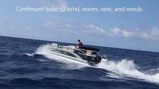 Pontoon Hydrofoil Speed Test while VARA® Foiling across Big BlueWater to Bahamas in Atlantic Ocean