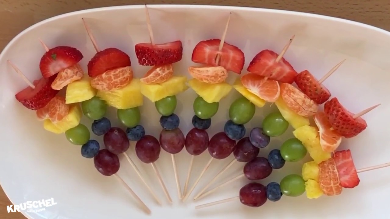 Mach Mit Regenbogen Obstspiesse Youtube