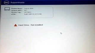 How to fix hard drive not installed in windows 10 dell inspiron 3558 | hard drive not installed dell