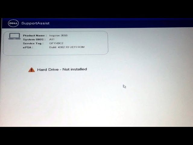 How to fix hard drive not installed in windows 10 dell inspiron 3558 | hard  drive not installed dell - escueladeparteras