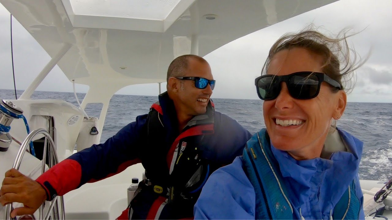 Boat Confinement Two Afloat Style: HEAVING TO ON A CATAMARAN