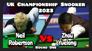 Neil Robertson vs Zhou Yuelong - UK Championship Snooker 2023 - Round One