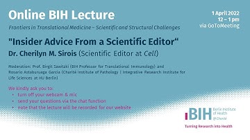 BIH Lecture: Cherilyn M. Sirois