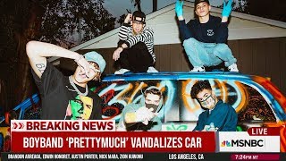 Miniatura de vídeo de "BOYBAND 'PRETTYMUCH' VANDALIZES CAR"