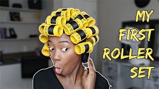 My First Roller Set on my Thick Type 4 Natural Hair | Keke J.