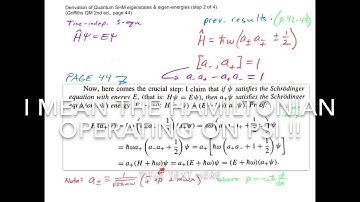 Deriving Quantum SHM eigenstates and eigen-energies Part 2