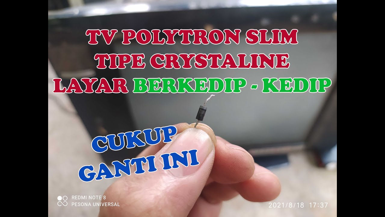 TV POLYTRON SLIM TIPE CRISTALINE GAMBAR BERKEDIP KEDIP