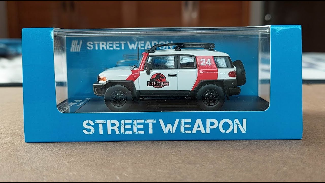 STREET WEAPON 1/64 Diecast - Toyota FJ Cruiser (Jurassic Park) - YouTube