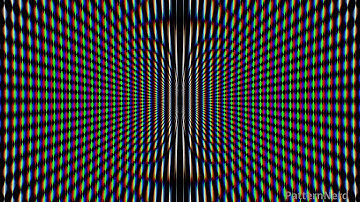 Even increase in sides of radial segments in black moiré