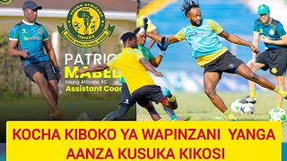 KOCHA MPYA YA YANGA AZUA GUMZO MAZOEZINI TAZAMA , MASTAA WA YANGA WANAVYOPIGISHWA TIZI