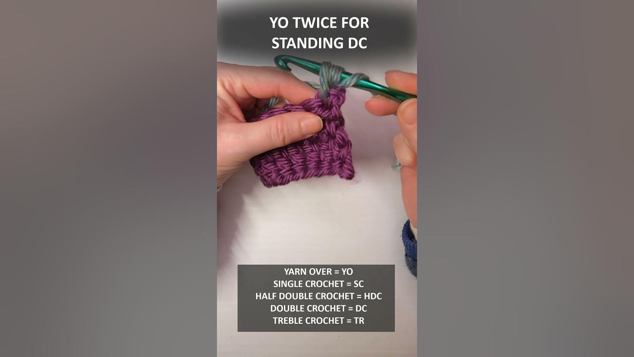 How to Make Standing Crochet Stitches (Sc, Hdc, Dc, & Tc) - This