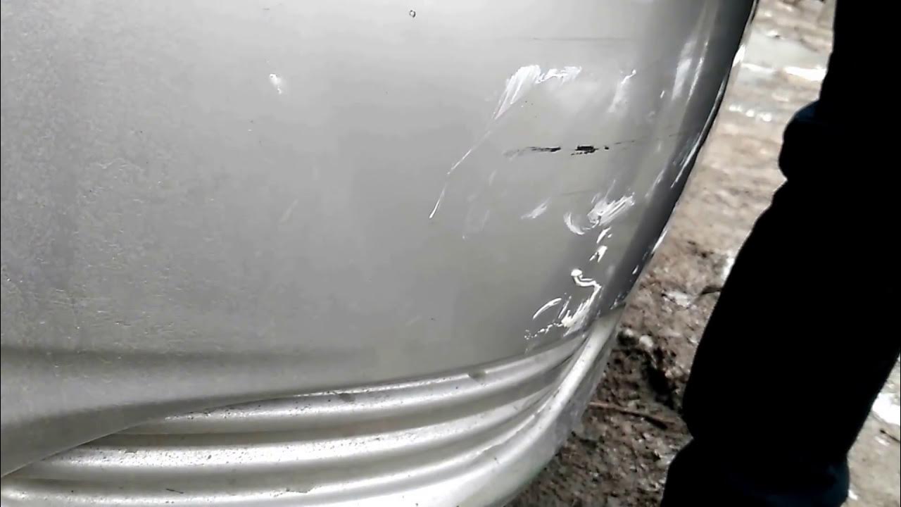 удаление царапин на бампере своими руками - YouTube