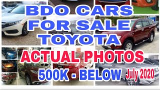 BDO REPOSSESSED CAR FOR SALE as of JULY 2020 WITH PHOTOS