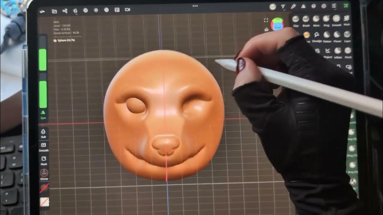 Nomad sculpt basics for 3d printing pt 5 sculpting an animal head