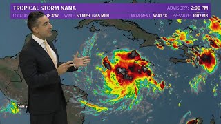 Tropics Update: Tropical Storm Nana and Tropical Depression #15
