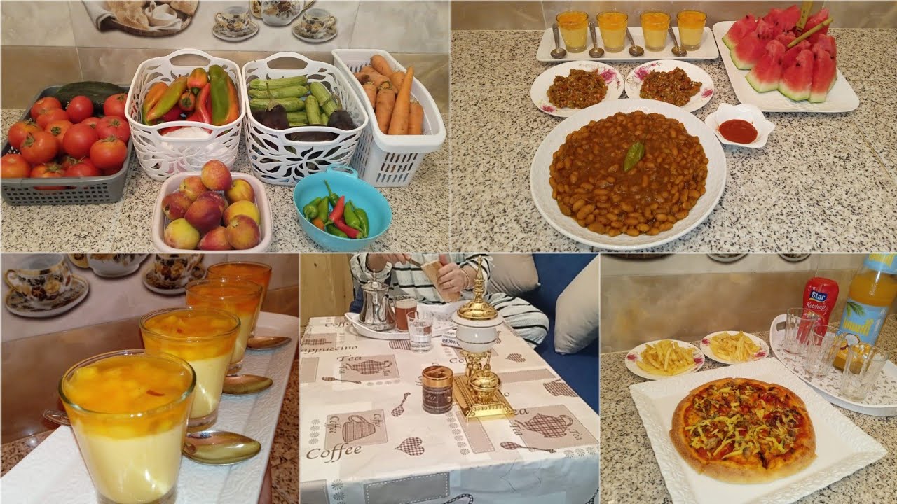 يومياتي البسيطة🥰أفكار متنوعة👌روتيني من الصباح تال ليل/تنظيم وترتيب الخضر/تحلية بالخوخ/بيتزا🍕للعشاء