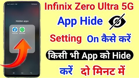 Infinix Zero Ultra App Hide Setting On Kaise Kare ।। How To App Hide Unhide Use Setting Infinix