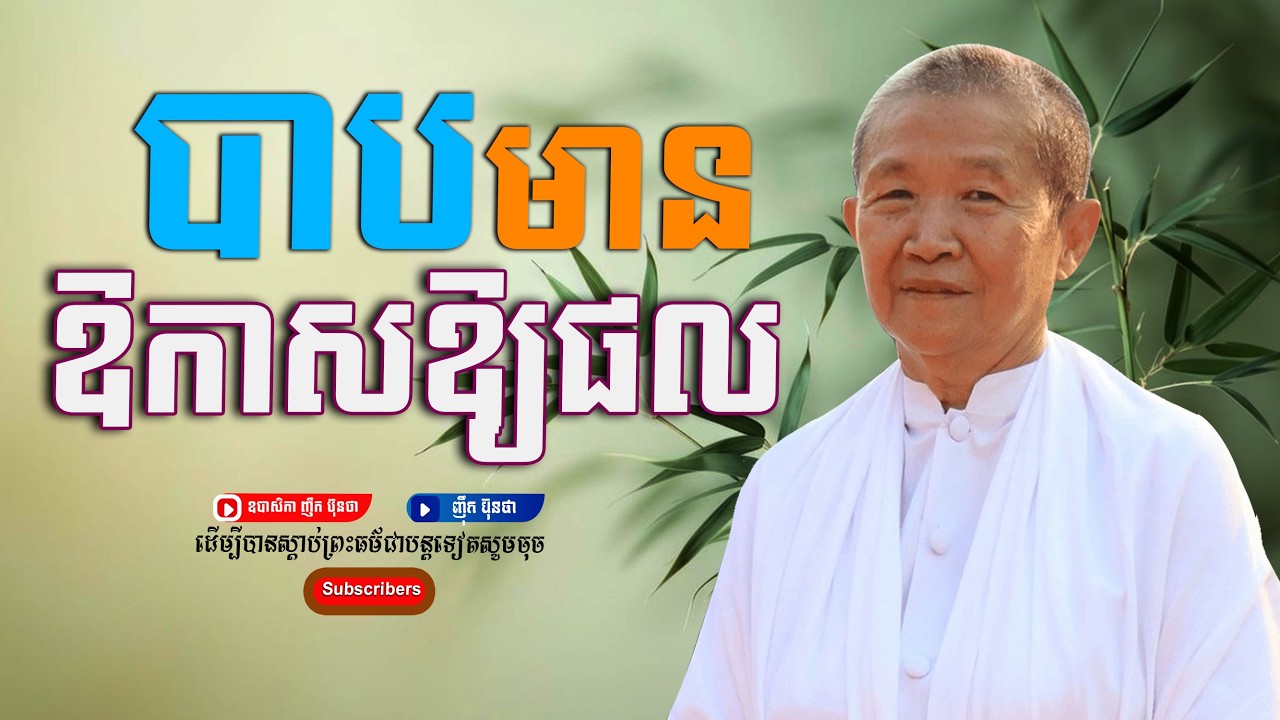 បាបមានឱកាសឱ្យផល,ធម្មទានដោយ ឧបាសិកា​ ញឹក​ ប៊ុនថា