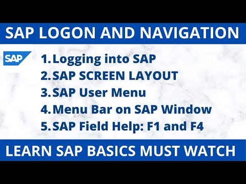 SAP LOGON and Navigation Tutorial I SAP Beginners Must Watch this video II Learn SAP Basics Tricks I