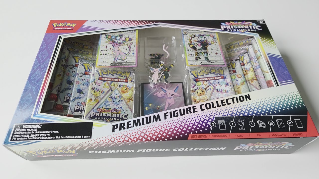 Avataan Pokémon-kortteja: Prismatic Evolutions Premium Figure Collection