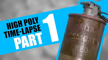 Game ready smoke grenade 3ds max/ZBrush modeling "High Poly Time-lapse Part 1"