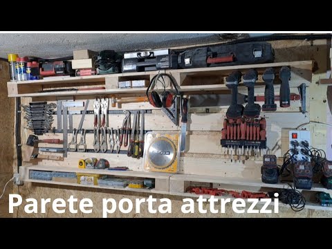 🛠fai da te parete porta attrezzi facile e funzionale di pallet 