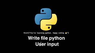 រៀន​ python - write file python user input - #pythonkhmer