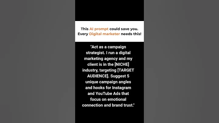 This ChatGPT Prompt Can Unlock Winning Ad Campaigns! 🚀 | Digital Marketers Must Try 🔥 #chatgpt