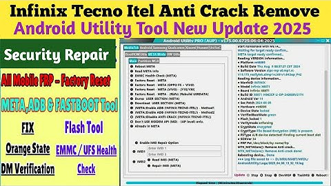 Infinix,Tecno,Itel Erase FRP/Factory Reset ADB Enable in Meta Mode Android utility Tool New Update