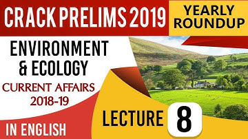 Environment and Ecology 2018-19 Current Affairs Set 8 for UPSC CSE Prelims 2019 in English
