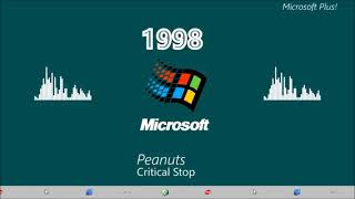 Windows 98 Microsoft Plus Peanuts Critical Stop