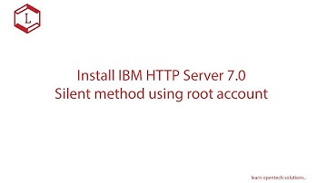 22.IBM HTTP Server V7 Silent Installation with Root User
