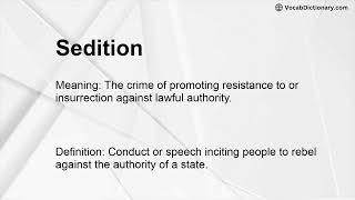 Sedition Meaning