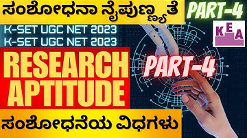 K-SET 2023 | RESEARCH APTITUDE PART 4 | ಕೆಸೆಟ್ 2023 ಸಂಶೋಧನಾ ನೈಪುಣ್ಯತೆ ಭಾಗ 4 | TYPES OF RESEARCH