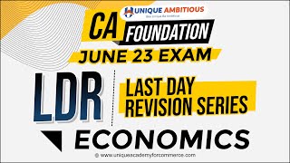 CA Foundation July - 23 Exam | Economics BCK Marathon - 2 | CS CA Pavan Sharma