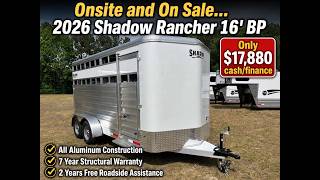 New 2026 Rancher 16' Bumper Pull Stock Trailer www NCHorseTrailers comHenderson, NC Delivery options