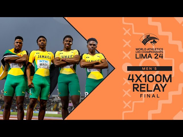 Jamaica 🇯🇲 and GB 🇬🇧 involved in dramatic 4x100m battle | World Athletics U20 Championships Lima 24