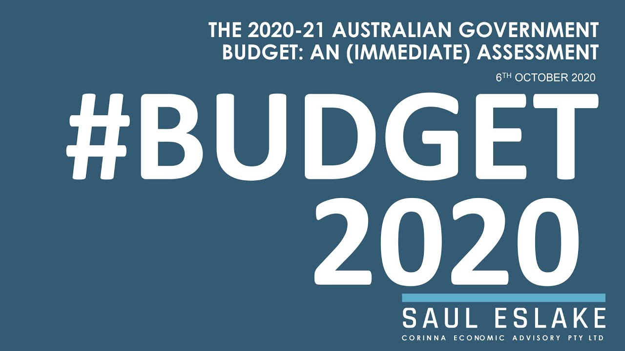 Saul Eslake: An (Immediate) Assessment of the 2020-21 Australian Government Budget