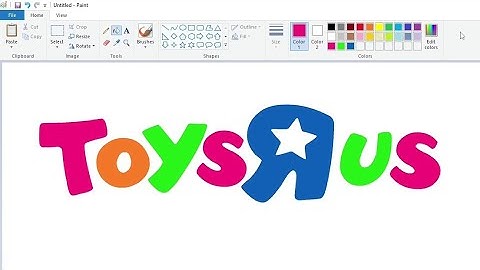 How to draw the Toys "R" Us logo using MS Paint | How to draw on your computer